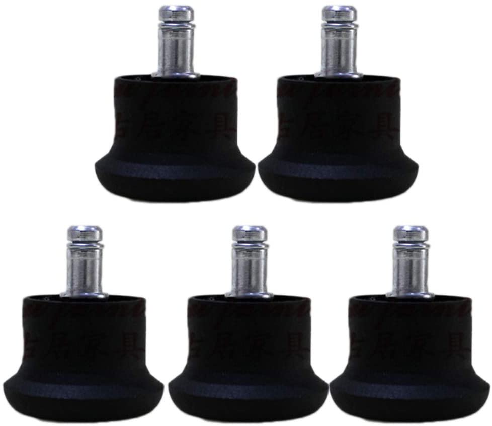 Tower Castor Glides, Fixed Office Chair Wheel Replacements for Chairs Pack of 5